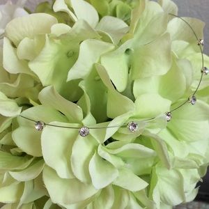 🎀 Diamond Studs on Wire Necklace